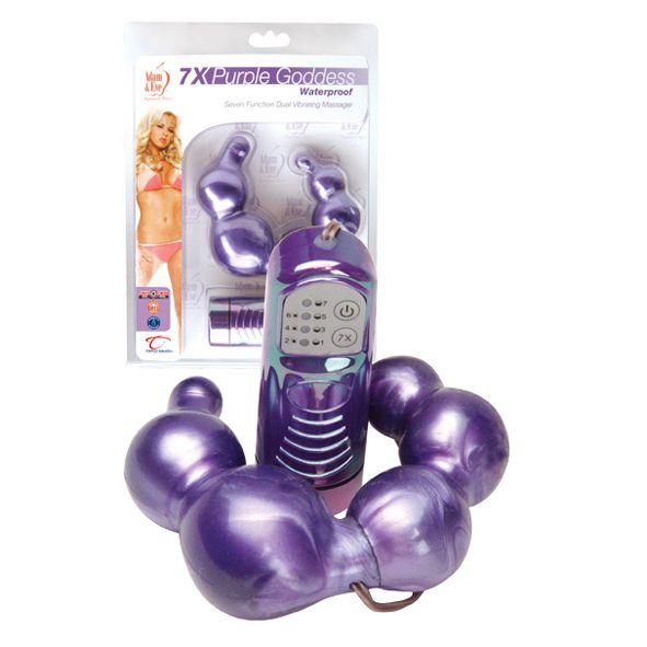 Двусторонний фиолетовый вибромассажёр Purple Goddess Topco Sales 810023