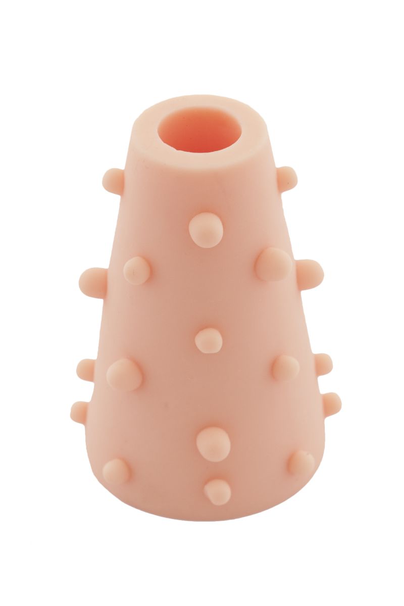 Телесная насадка в форме конуса с шишечками XLover - 10 см. - фото 145512 Телесная насадка в форме конуса с шишечками XLover - 10 см. - фото 145512