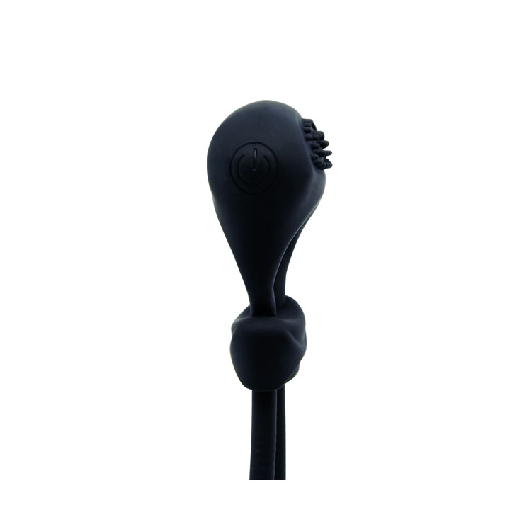 Чёрное лассо на пенис с вибрацией - фото 146004