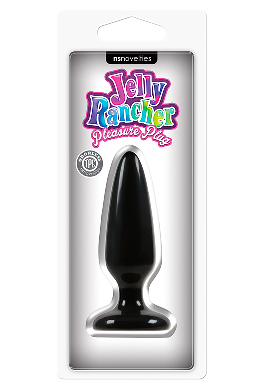 Малая чёрная анальная пробка Jelly Rancher Pleasure Plug Small - 10,2 см.