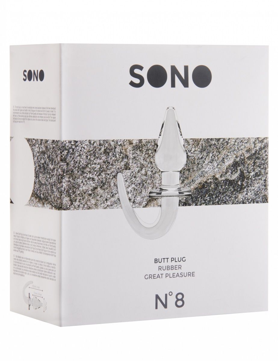 Прозрачная анальная пробка SONO №8 - фото 146266