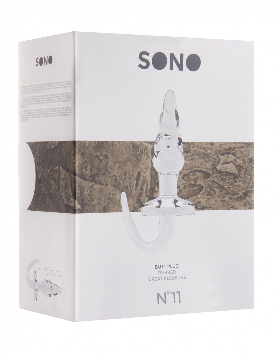 Прозрачная анальная пробка SONO №11 - фото 146268