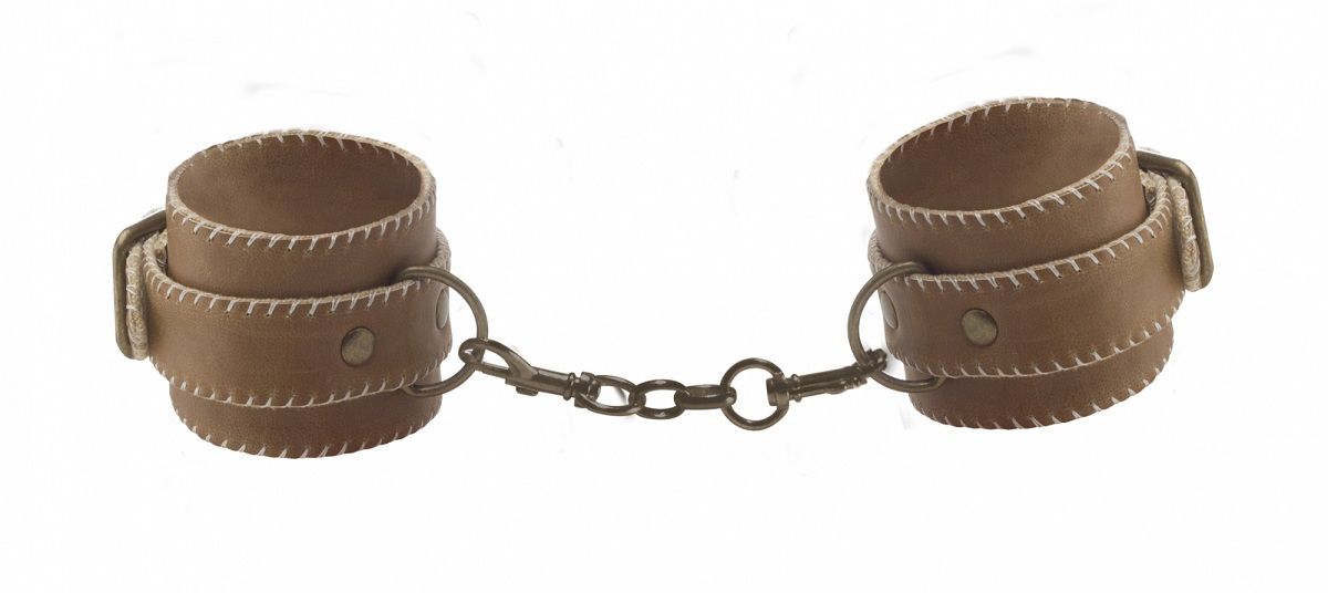Кожаные наручники OUCH! Brown 