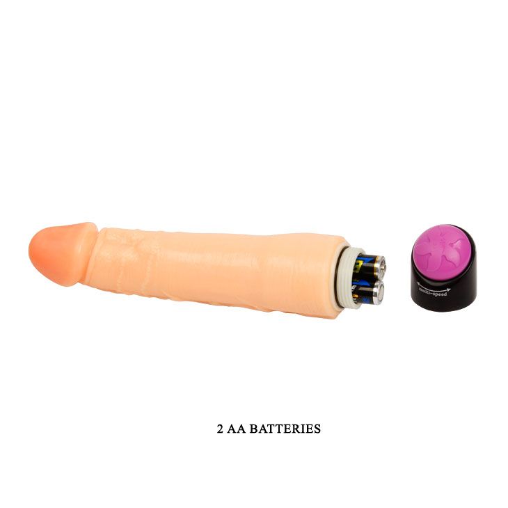 Вибромассажер-реалистик с гибким хребтом - 20 см. - фото 146421