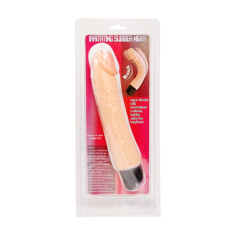 Вибромассажер-реалистик с гибким хребтом - 20 см. - фото 146422