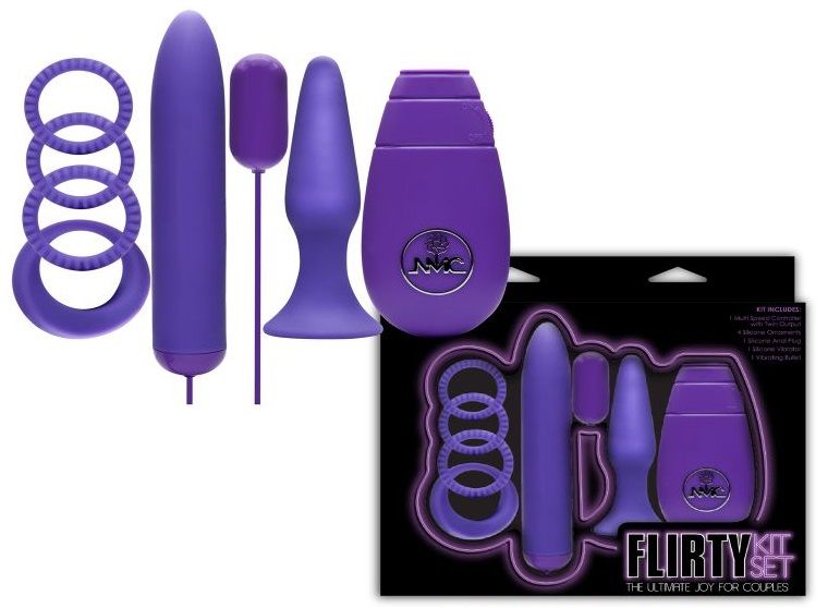 Фиолетовый вибронабор FLIRTY - фото 186077