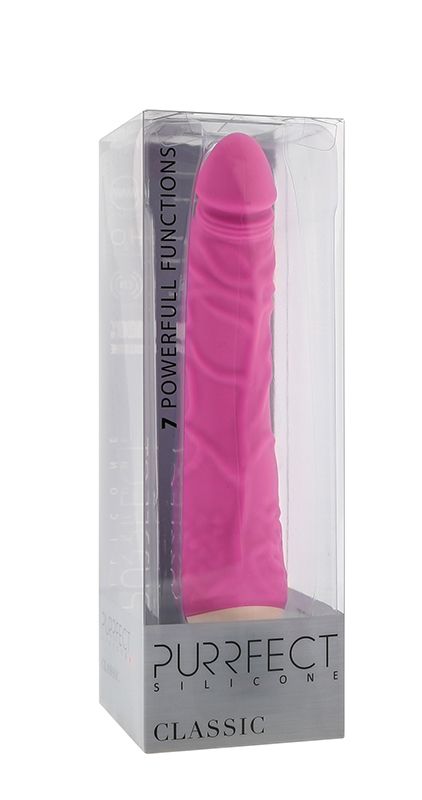 Розовый вибратор-реалистик с венками PURRFECT SILICONE CLASSIC 7.1INCH PINK - 18 см. - фото 182748 Розовый вибратор-реалистик с венками PURRFECT SILICONE CLASSIC 7.1INCH PINK - 18 см. - фото 182748