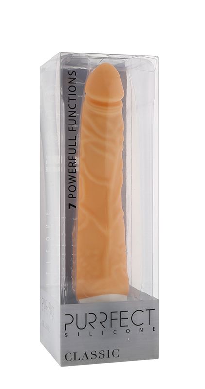 Телесный вибратор-реалистик PURRFECT SILICONE CLASSIC 7.1INCH FLESH - 18 см. - фото 146592