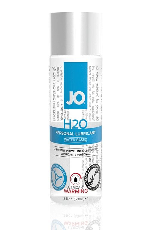 Возбуждающий лубрикант на водной основе JO Personal Lubricant H2O Warming - 60 мл. - фото 146954