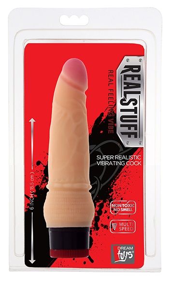 Вибратор-реалистик со встроенным пультом REALSTUFF 6INCH VIBRATOR - 15,5 см. - фото 146987 Вибратор-реалистик со встроенным пультом REALSTUFF 6INCH VIBRATOR - 15,5 см. - фото 146987