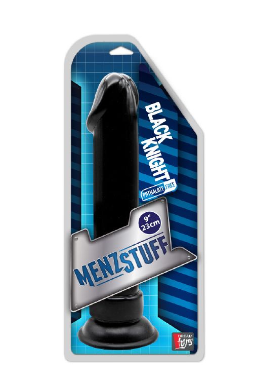 Чёрный анальный фаллоимитатор MENZSTUFF BLACK KNIGHT 9INCH BUTT PLUG - 23 см. - фото 147028