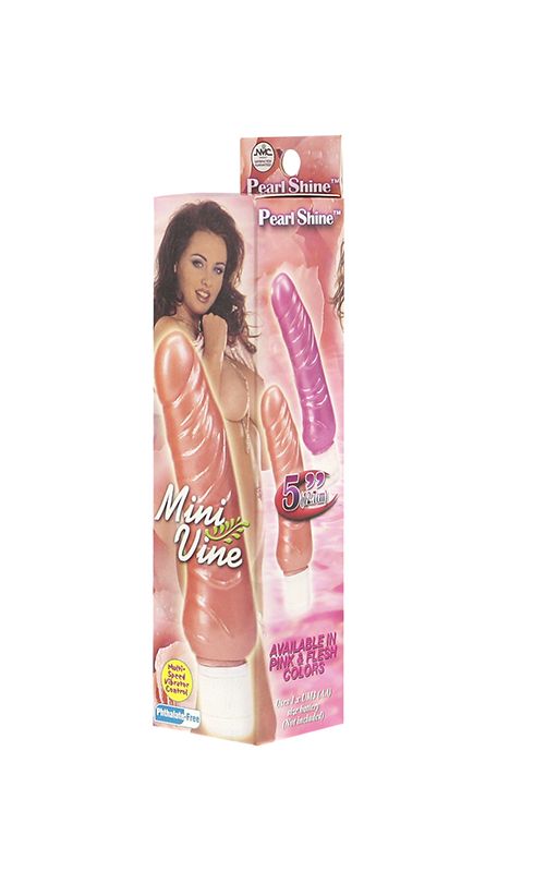 Телесный мини-вибратор реалистичной формы MINI VIBE 5 PEARL SHINE VIBRATOR FLESH - 12,7 см. - фото 147058