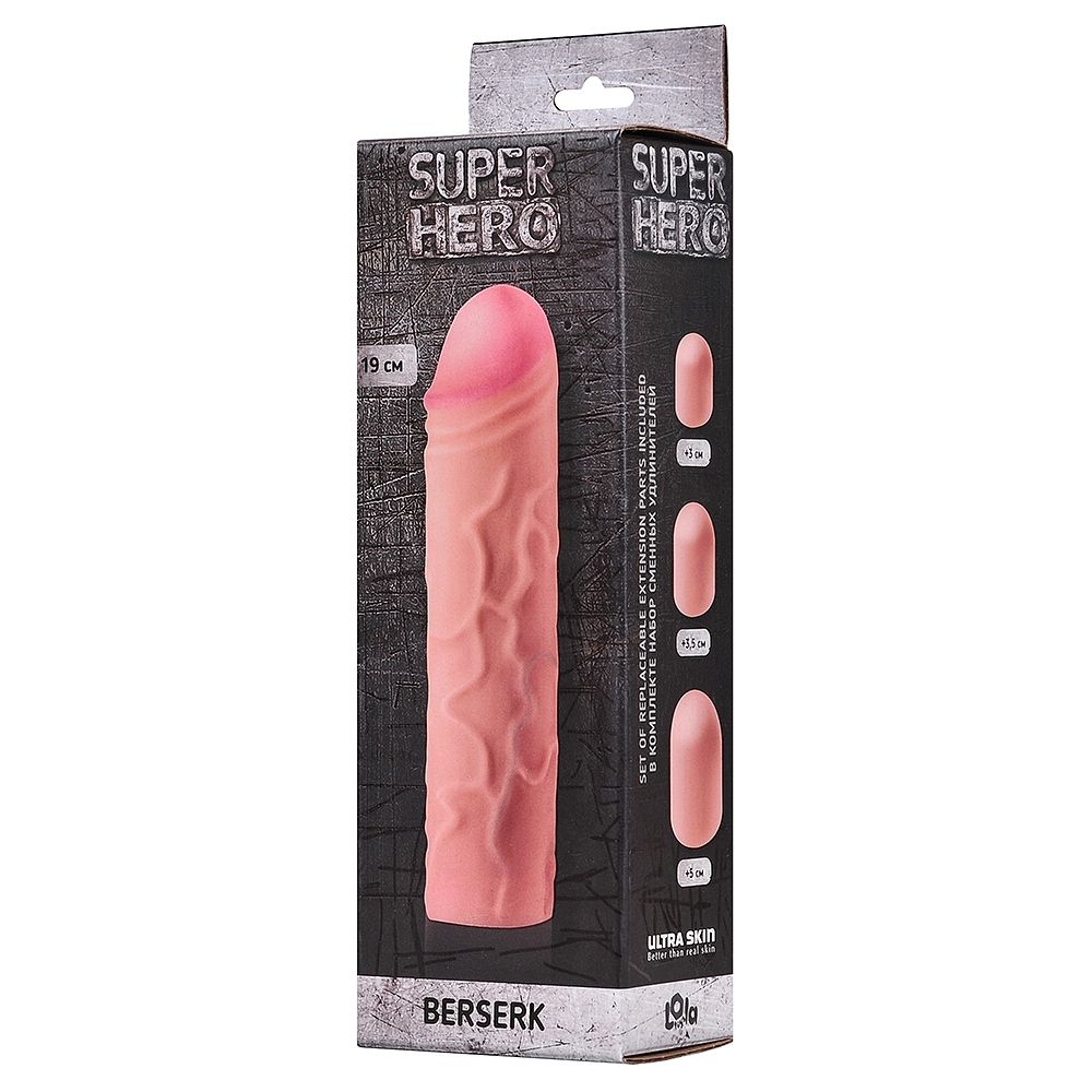 Фаллоудлинитель SUPER HERO Bersek - 19,5 см. - фото 147130
