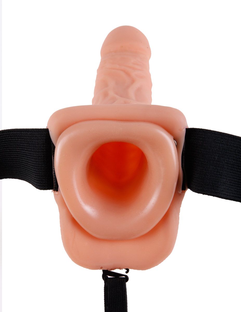 Полый страпон с креплением Vibrating Hollow Strap-On with Balls - 18,9 см. - фото 147236 Полый страпон с креплением Vibrating Hollow Strap-On with Balls - 18,9 см. - фото 147236