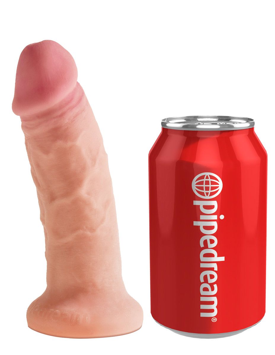 Телесный фаллоимитатор на присоске Dual Density Cock - 16 см. - фото 147258