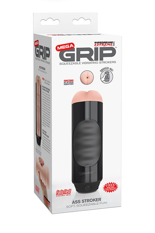 Мастурбатор-анус Extreme Toyz Mega Grip Vibrating Stroker Mouth - фото 186349