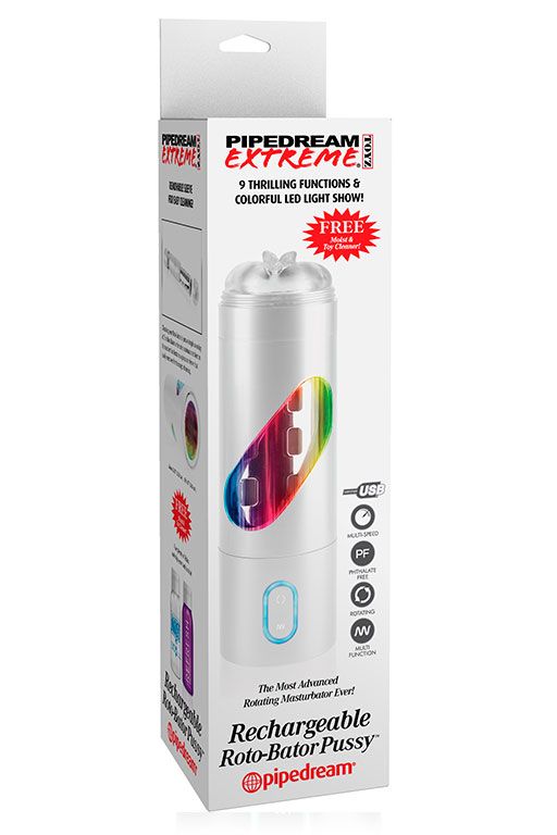 Перезаряжаемый мастурбатор-вагина Extreme Toyz Rechargeable Roto-Bator Pussy - фото 147285