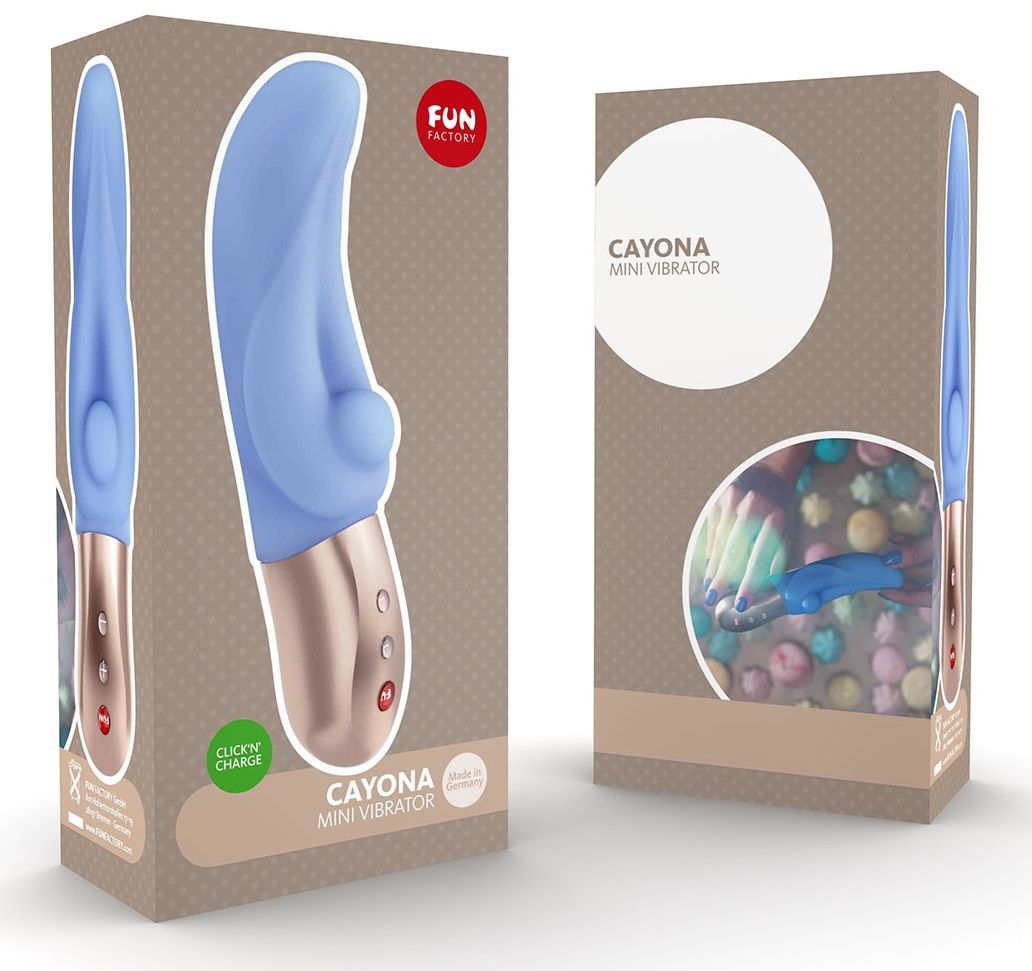 Голубой мини-вибратор CAYONA - 16 см. - фото 147308 Голубой мини-вибратор CAYONA - 16 см. - фото 147308