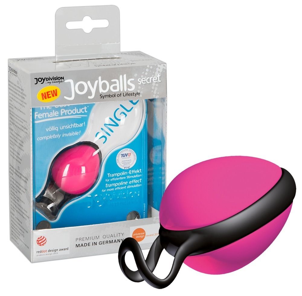 Розовый вагинальный шарик со смещенным центром тяжести Joyballs Secret - фото 147317