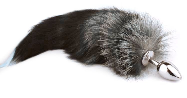 Серебристая анальная пробка с хвостиком Королевская лиса - фото 147328 Серебристая анальная пробка с хвостиком Королевская лиса - фото 147328