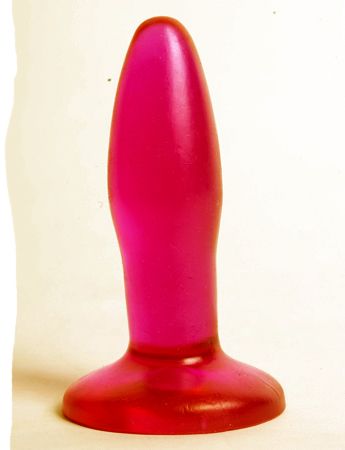 Розовая анальная пробка с широким основанием - 10 см. - фото 315084
