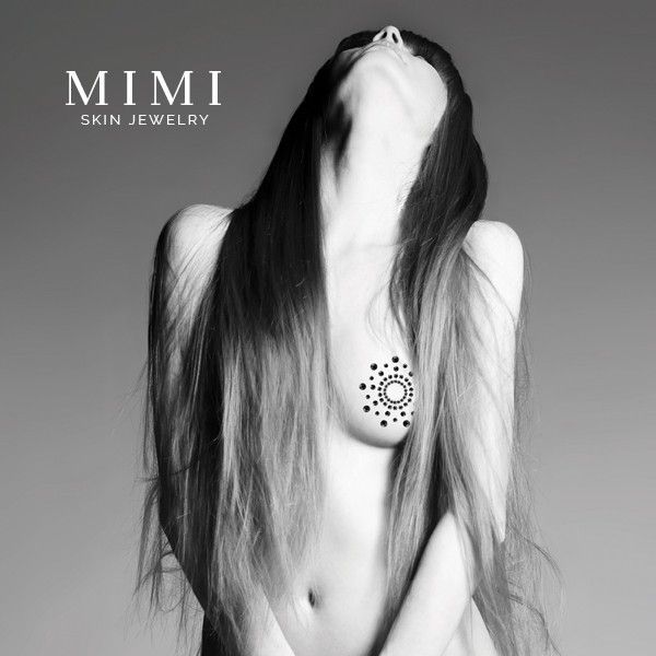 Чёрные наклейки на грудь Mimi Bijoux - фото 186747 Чёрные наклейки на грудь Mimi Bijoux - фото 186747