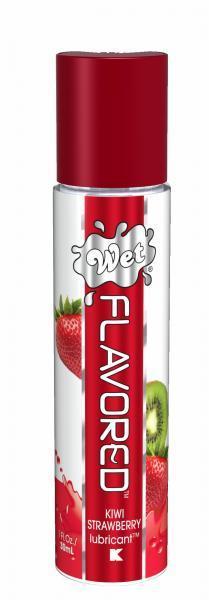 Лубрикант Wet Flavored Sexy Strawberry с ароматом клубники - 30 мл. - фото 147750