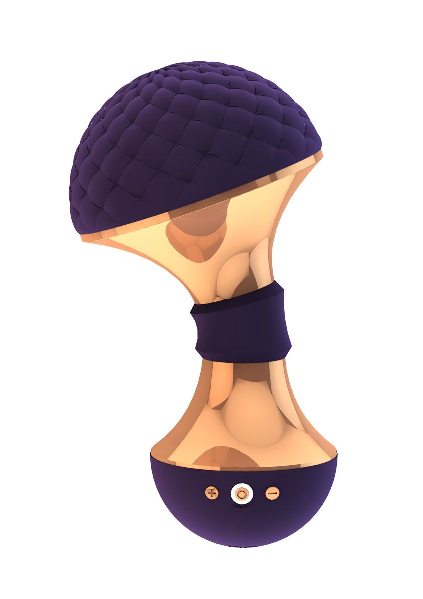 Фиолетовый вибромассажёр Enoki - 12,5 см. - фото 147884