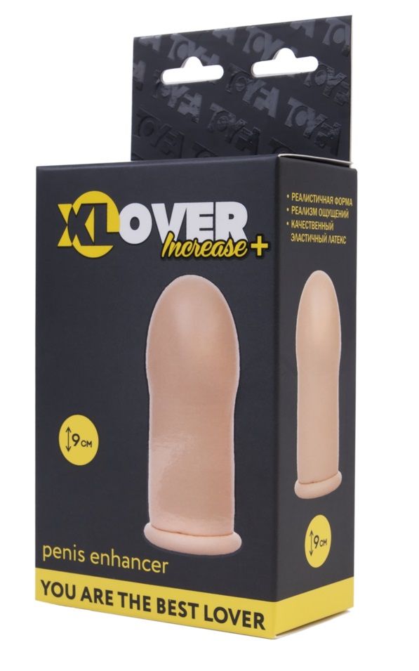 Удлиняющая насадка из латекса - 9 см. - фото 147934