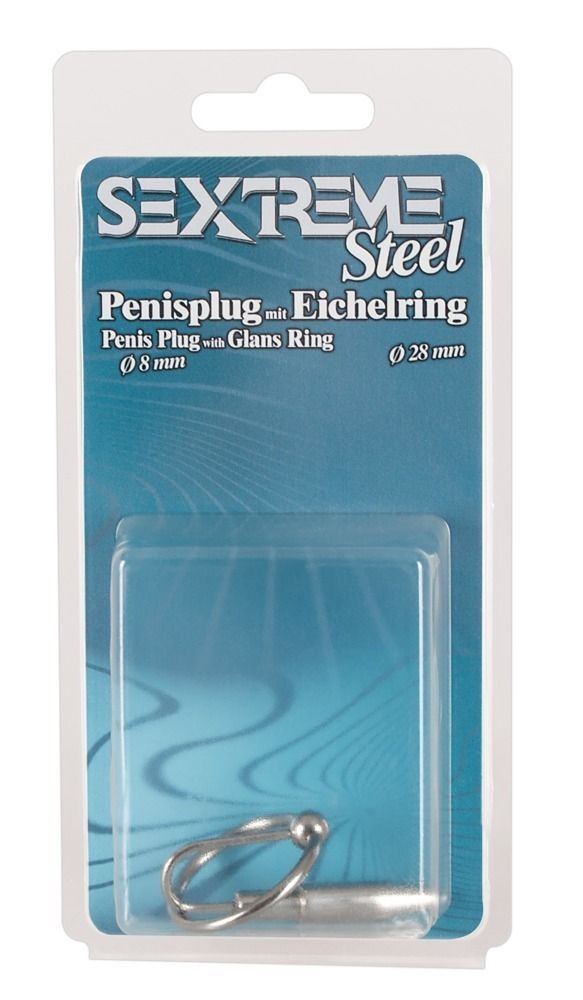 Зонд для уретры с подвижным кольцом Penisplug mit Eichelring - фото 148107