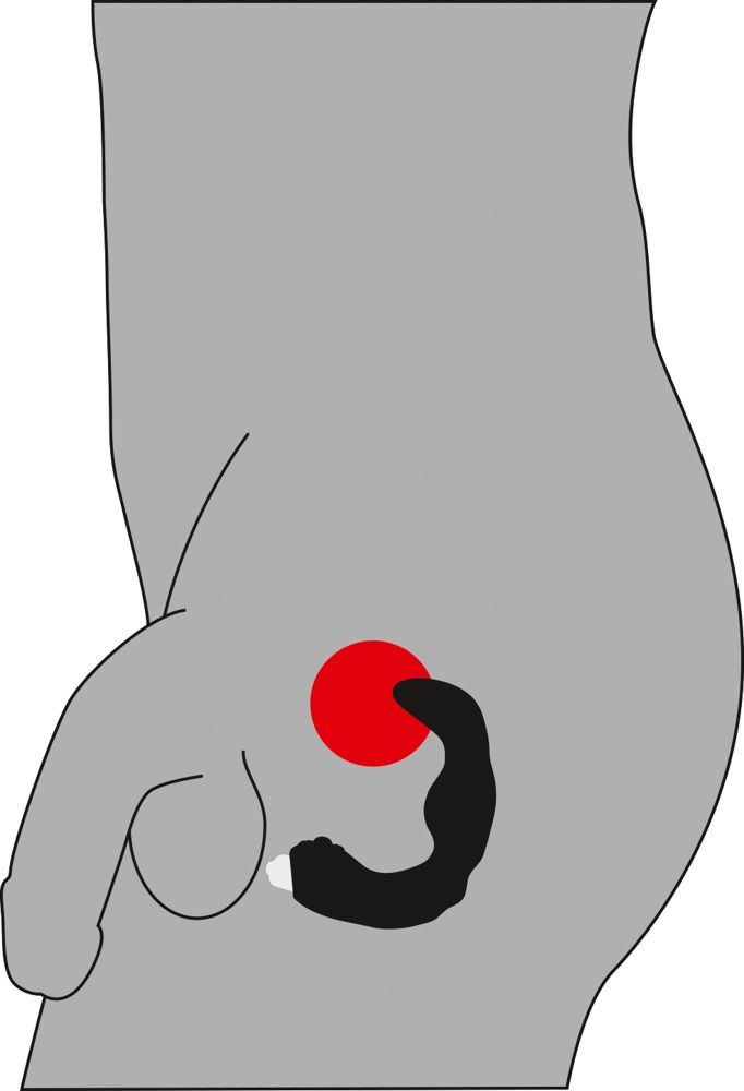 Чёрный вибростимулятор простаты Rebel - фото 148227