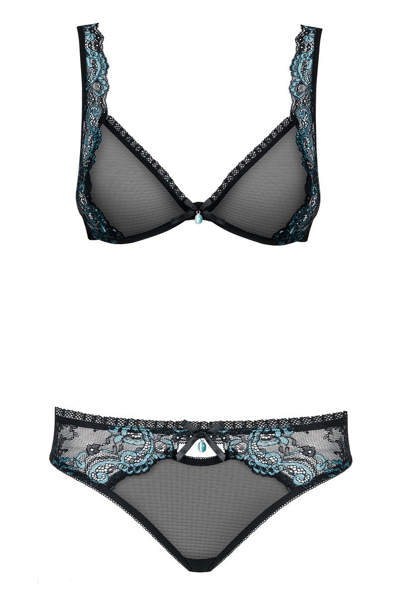 Сексуальный комплект Amanta с двухцветным кружевом - фото 148386