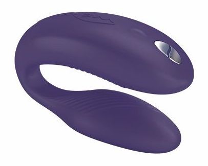 Фиолетовый вибромассажер для пар We-Vibe Sync Purple на радиоуправлении - фото 148625