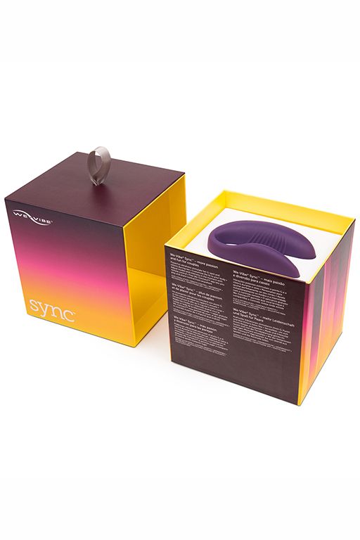 Фиолетовый вибромассажер для пар We-Vibe Sync Purple на радиоуправлении - фото 148628