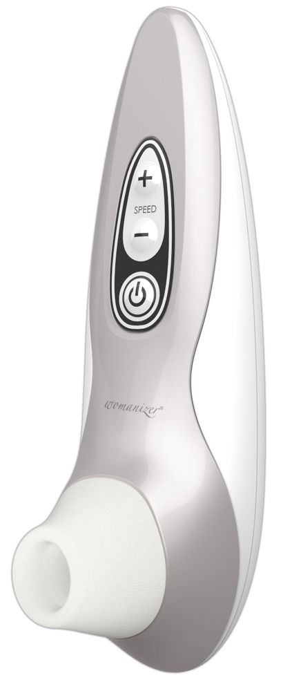 Бело-серебристый бесконтактный стимулятор клитора Womanizer Pro40 - фото 148807 Бело-серебристый бесконтактный стимулятор клитора Womanizer Pro40 - фото 148807