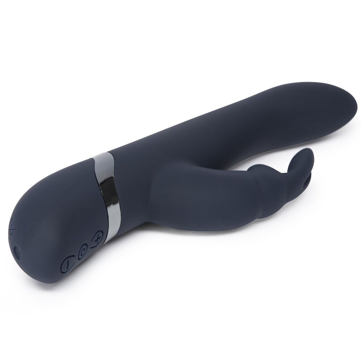 Тёмно-синий вибратор Oh My USB Rechargeable Rabbit Vibrator - 25,4 см. - фото 149399