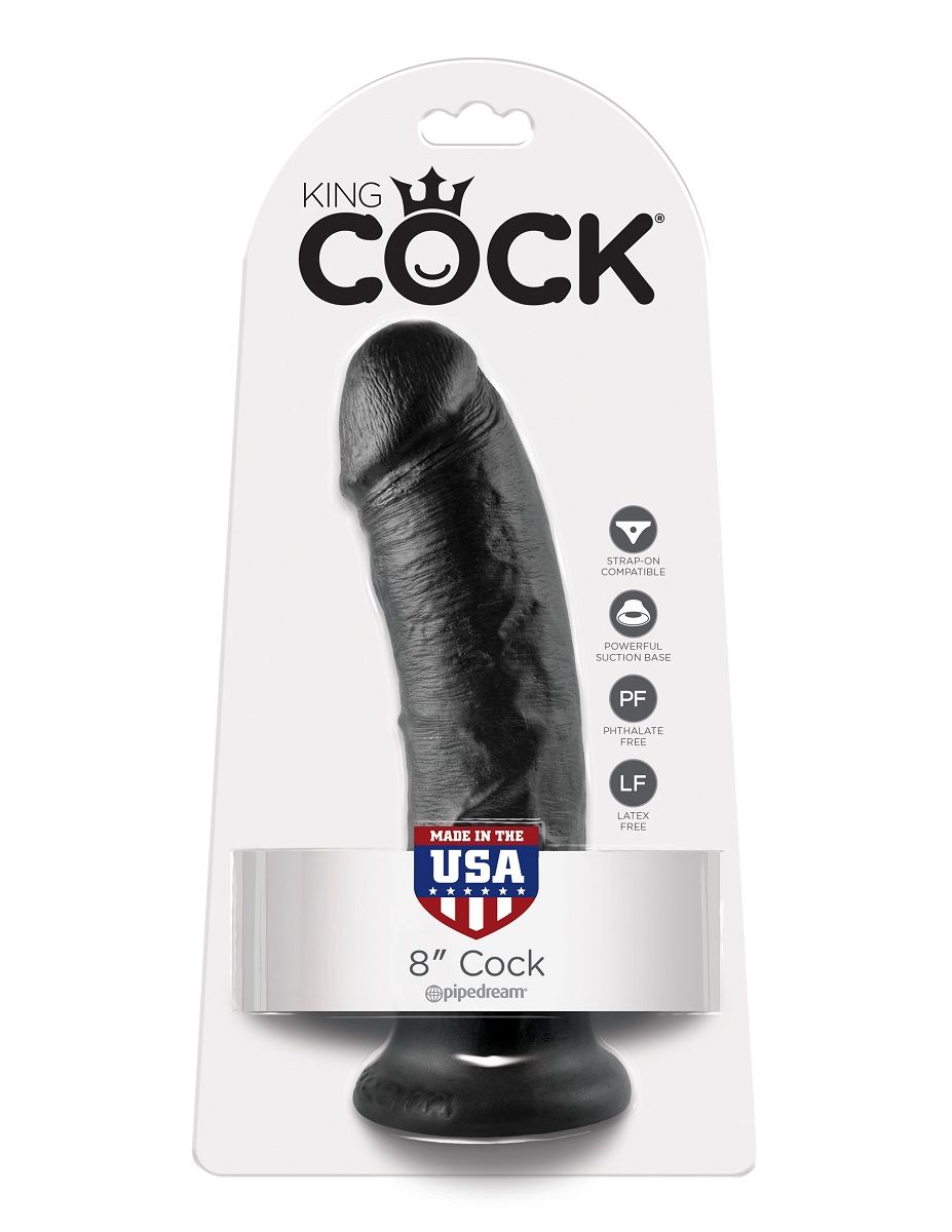Чёрный фаллоимитатор 8 Cock - 20,3 см. - фото 149435 Чёрный фаллоимитатор 8 Cock - 20,3 см. - фото 149435