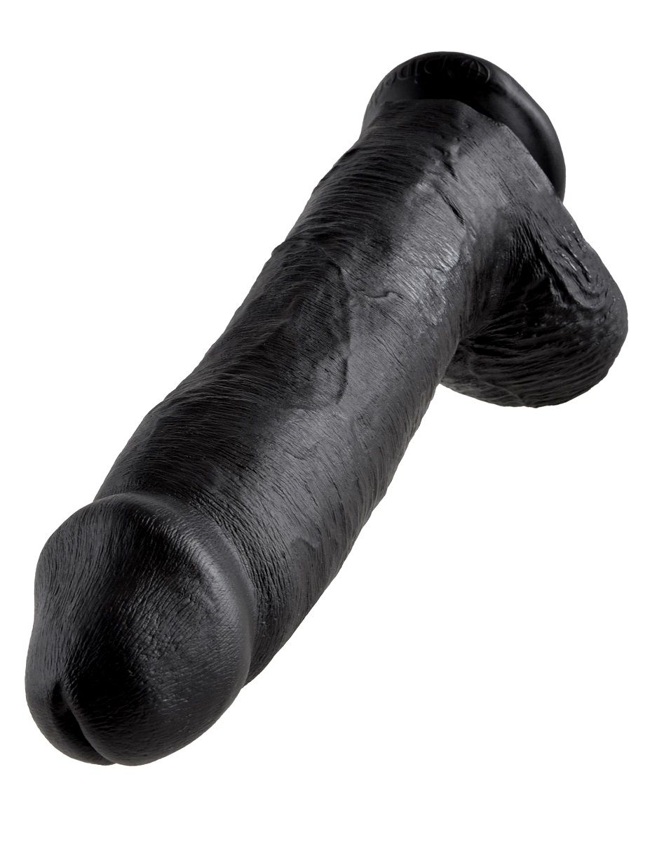 Чёрный фаллоимитатор-гигант 12 Cock with Balls - 30,5 см. - фото 180375