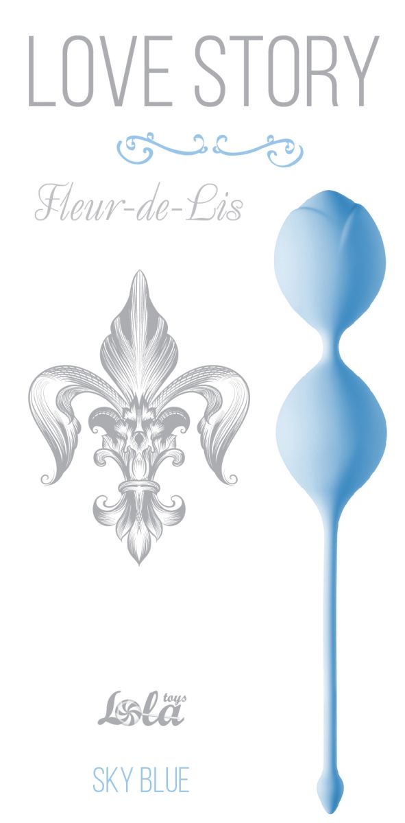 Голубые вагинальные шарики Fleur-de-lisa - фото 244389
