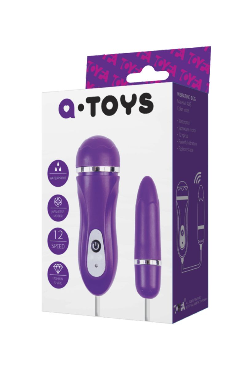 Фиолетовое виброяйцо с выносным пультом управления A-toys 761009