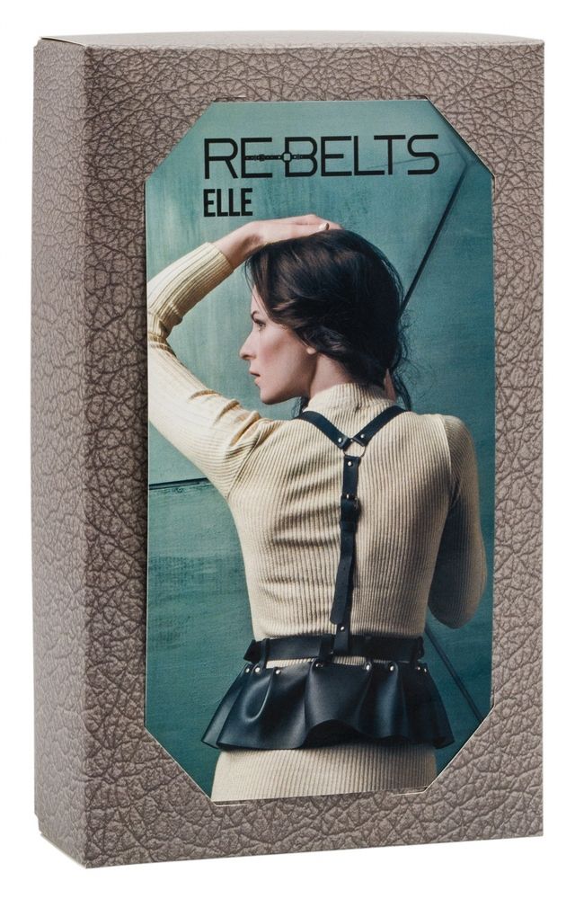 Портупея 3-в-1 Elle Black с оборками - фото 150106