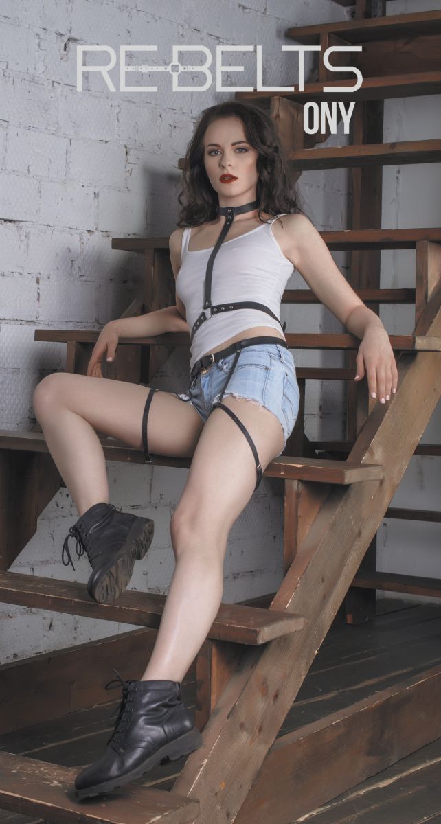 Портупея-чокер Ony Black - фото 150125