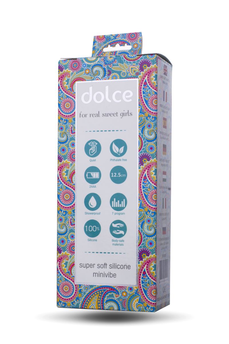 Голубой мини-вибратор Dolce Owen - 12,5 см. - фото 150160