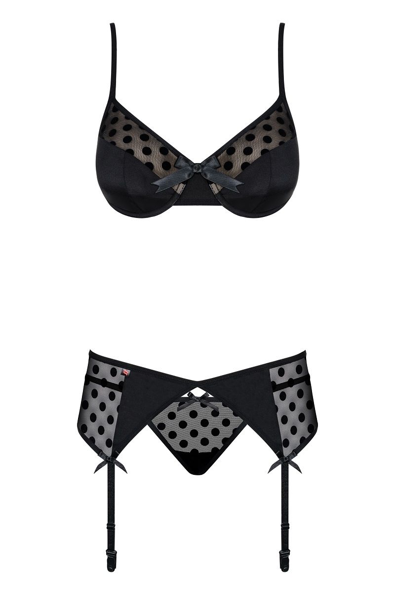 Игривый комплект с поясом в горошек Dotina - фото 150177 Игривый комплект с поясом в горошек Dotina - фото 150177