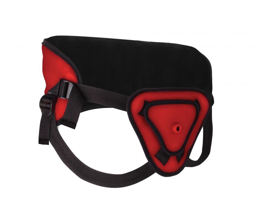 Красный страпон Deluxe Silicone Strap On 10 Inch с волнистой насадкой - 25,5 см. - фото 150304 Красный страпон Deluxe Silicone Strap On 10 Inch с волнистой насадкой - 25,5 см. - фото 150304