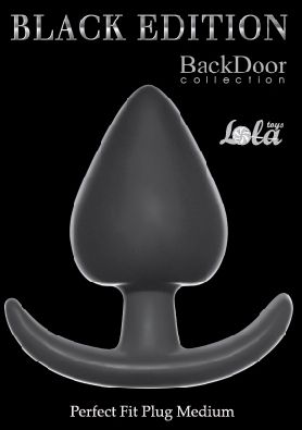 Чёрная анальная пробка Perfect Fit Plug Medium - 9 см. - фото 150625