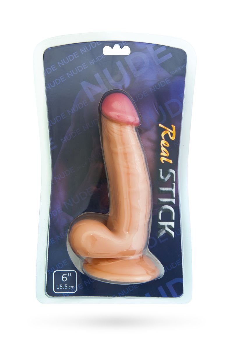 Фаллоимитатор на присоске Realstick Nude - 15,5 см. - фото 151273