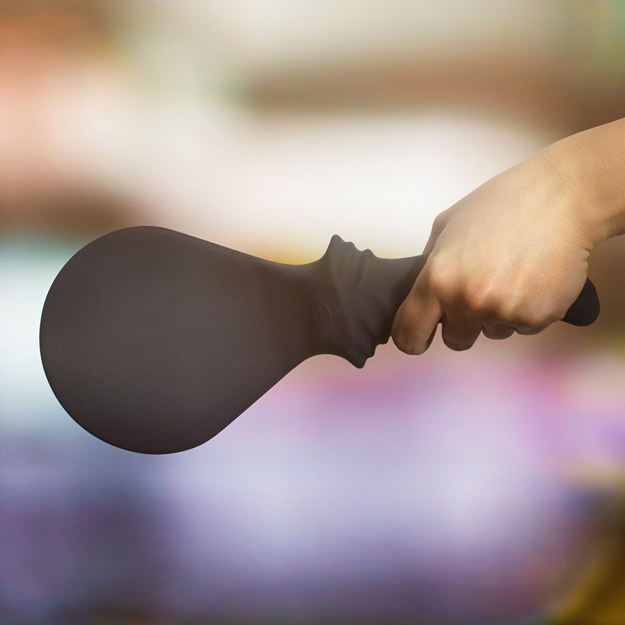 Чёрный силиконовый пэддл BÜCK DICH с рукоятью-фаллосом для стимуляции точки G или простаты - фото 151484