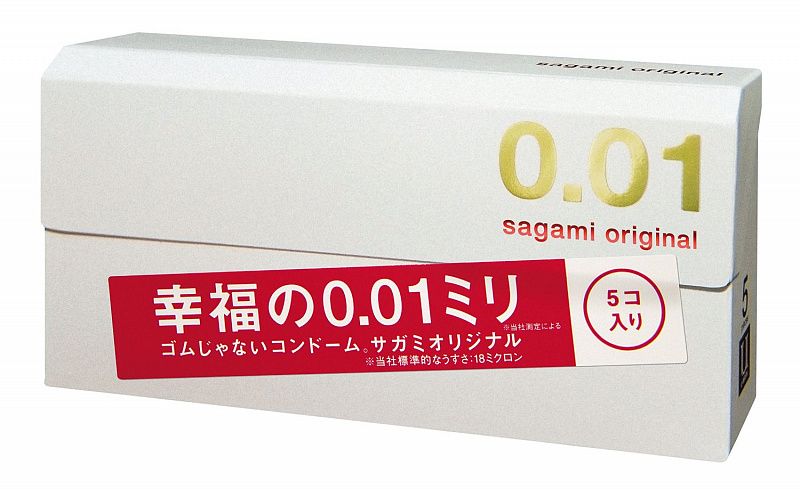 Супер тонкие презервативы Sagami Original 0.01 - 5 шт. - фото 151674