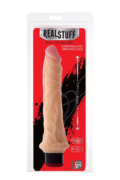 Реалистичный вибратор REALSTUFF 8.6INCH VIBRATOR - 22 см. - фото 151988